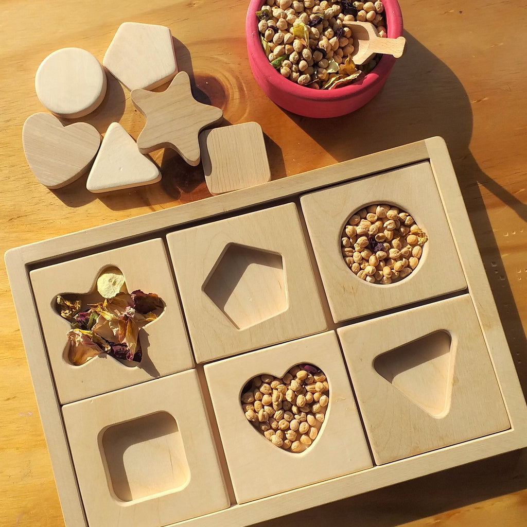 Wooden Shape Sorting Puzzle - Kubi Dubi - Hilltop Toys
