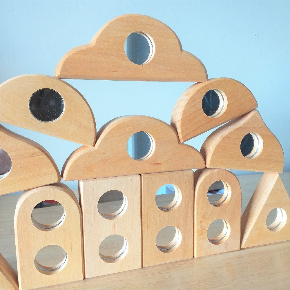 Mirror Blocks (12 pc) - Bauspiel - Hilltop Toys