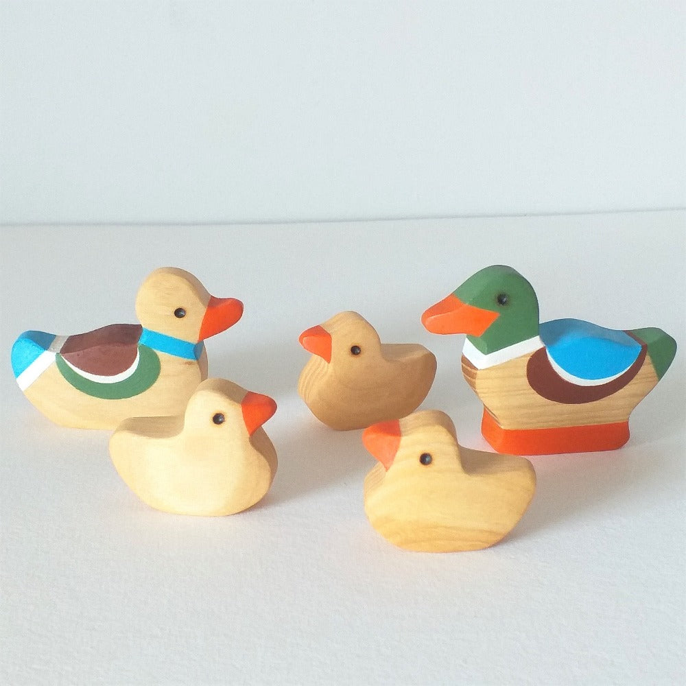 Wooden Ducks Set (5 pieces) - Mikheev Manufactory - Hilltop Toys