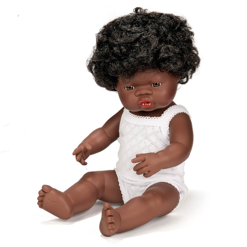Miniland Doll African Girl 38cm - Miniland - Hilltop Toys