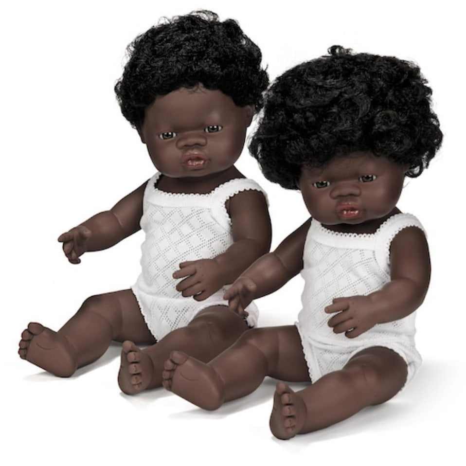 Miniland Doll African Boy 38cm - Miniland - Hilltop Toys