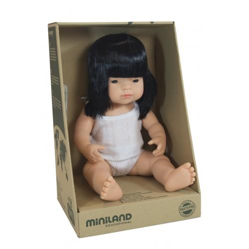 Miniland Doll Asian Girl 38cm - Miniland - Hilltop Toys