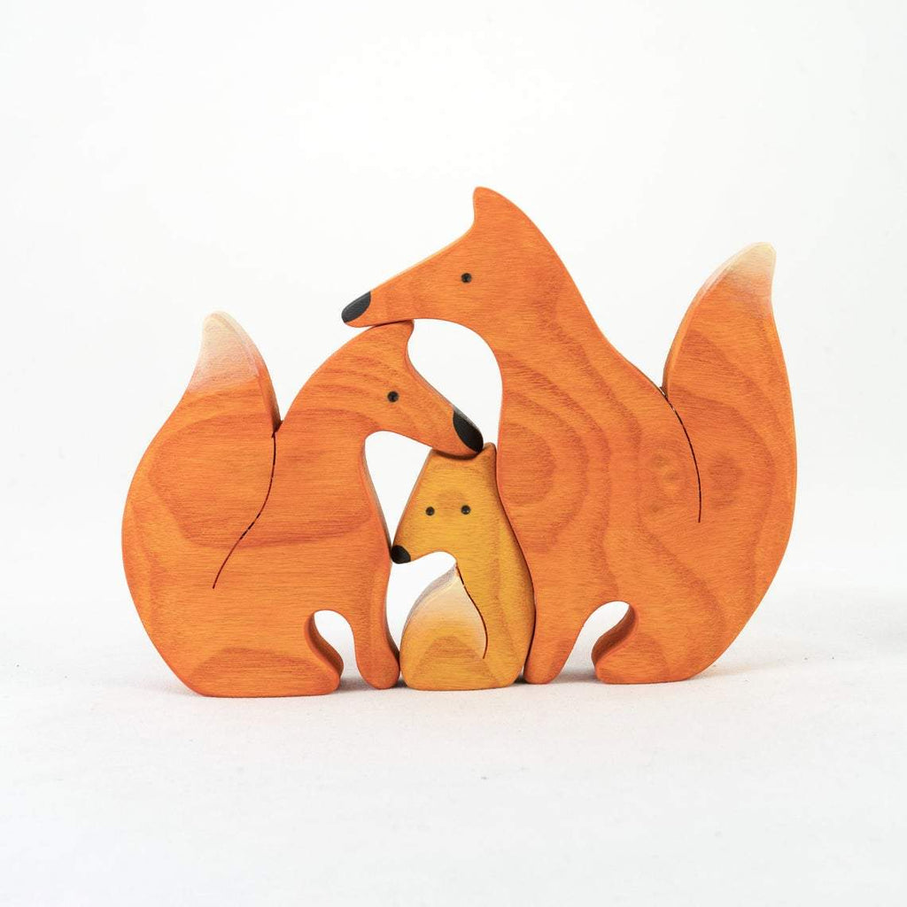 Wooden Foxes Puzzle - Mikheev Manufactory - Hilltop Toys