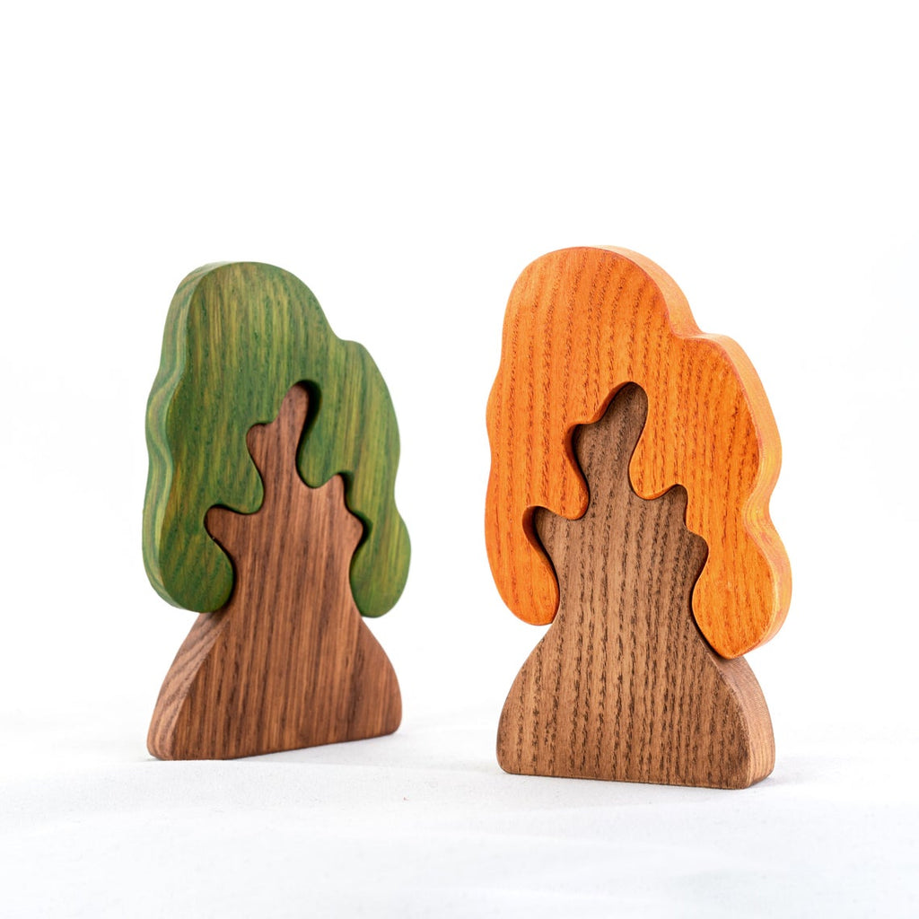 Wooden Autumn Oak Tree - Mikheev Manufactory - Hilltop Toys