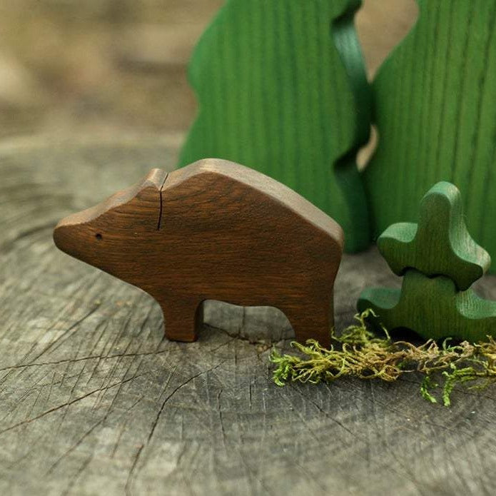 Wooden Boar - Mikheev Manufactory - Hilltop Toys