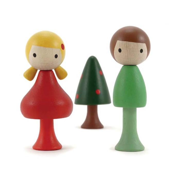 CLiCQUES Christmas Edition Peg Dolls - Ana & Simon - CLiCQUES - Hilltop Toys