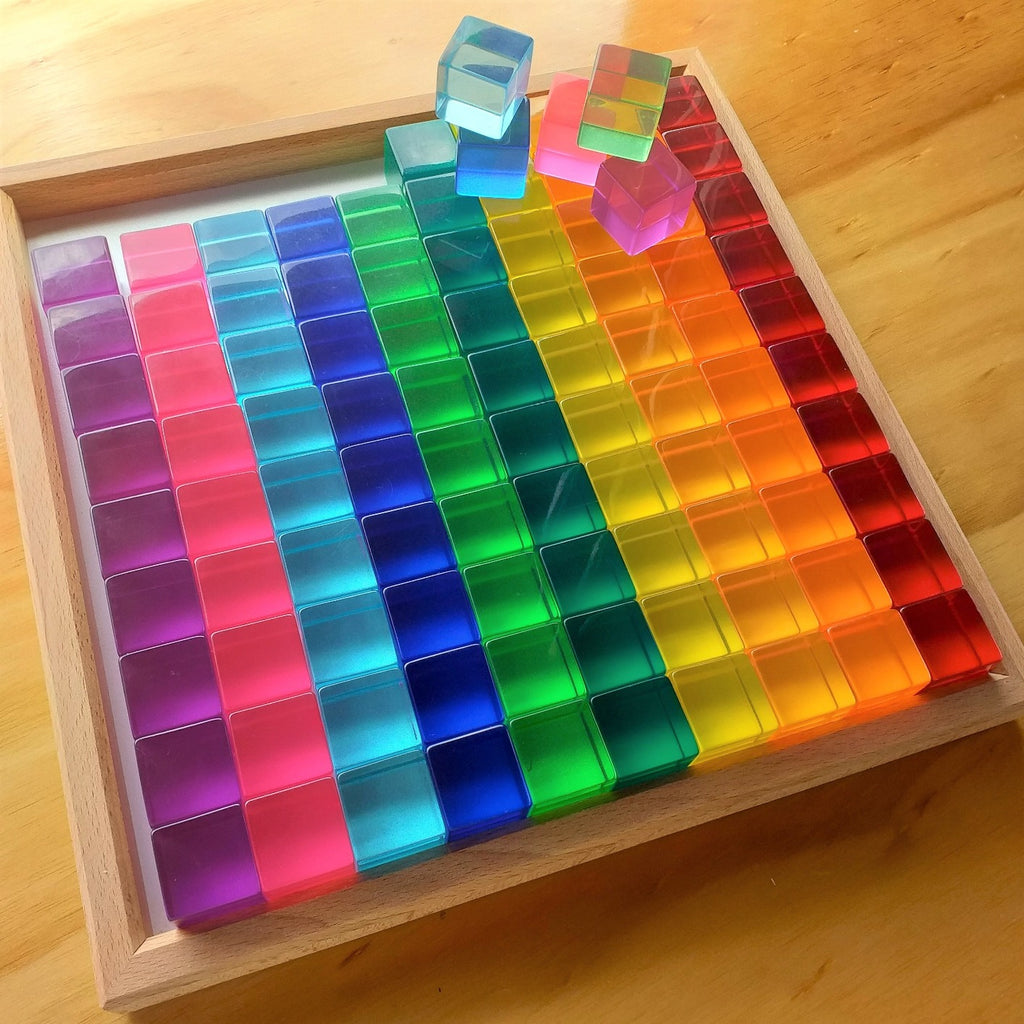 Bauspiel Lucite Cubes (20 pc) - Bauspiel - Hilltop Toys
