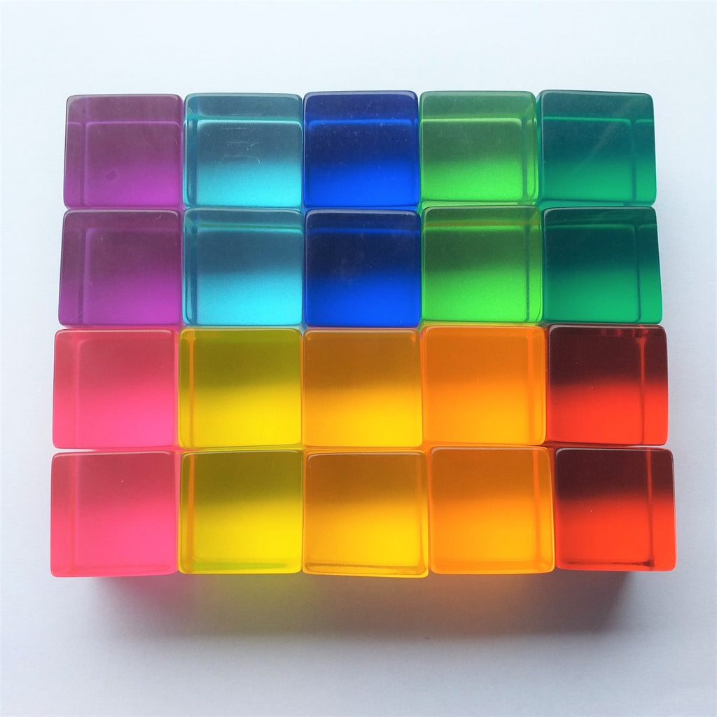 Bauspiel Lucite Cubes (20 pc) - Bauspiel - Hilltop Toys