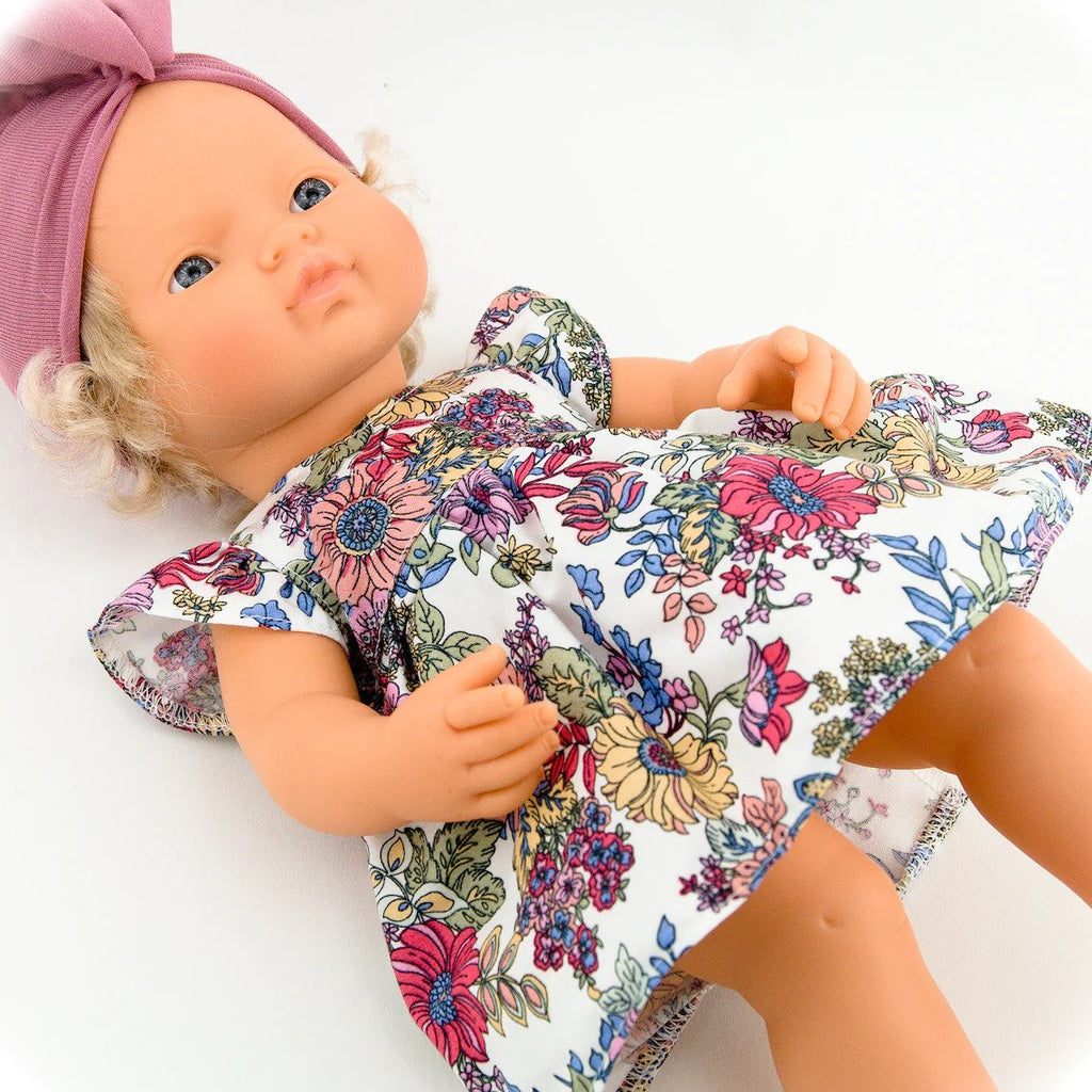 Cotton Dress & Pink Turban - 38cm - Przytullale - Hilltop Toys