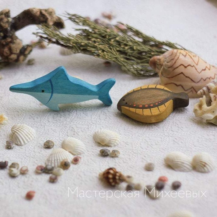 Wooden Sea Fish (set of 11) - Mikheev Manufactory - Hilltop Toys