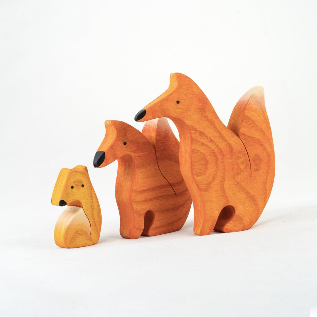 Wooden Foxes Puzzle - Mikheev Manufactory - Hilltop Toys