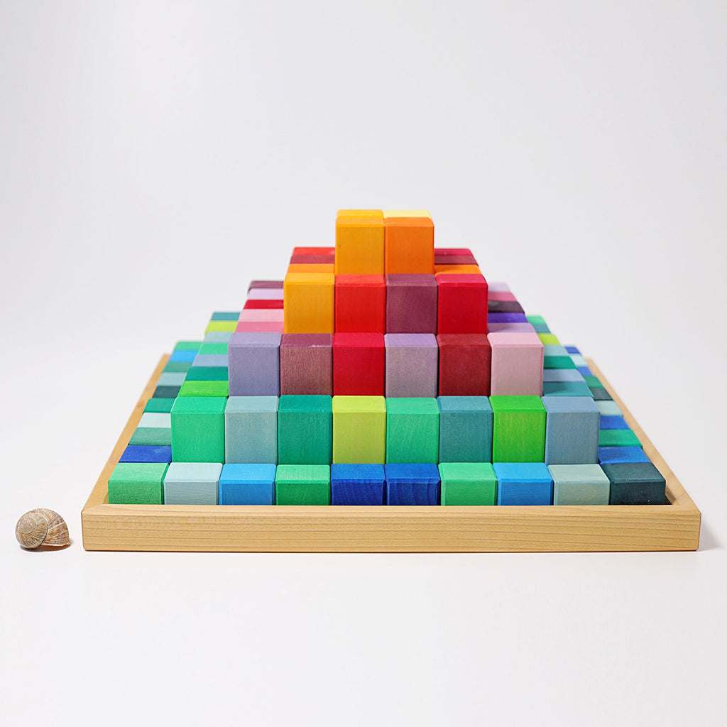 Grimm's Large Stepped Pyramid - Wooden Blocks - Grimm's Wooden Toys - Hilltop Toys