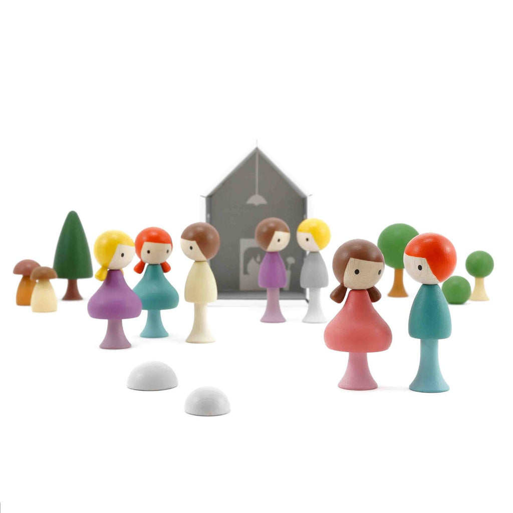 CLiCQUES Peg Dolls - Meena & Hana - CLiCQUES - Hilltop Toys