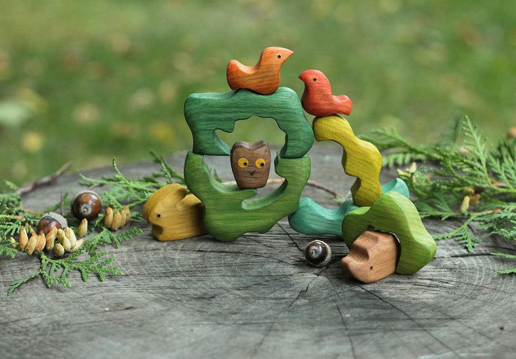Wooden Forest Hide & Seek Puzzle - Mikheev Manufactory - Hilltop Toys