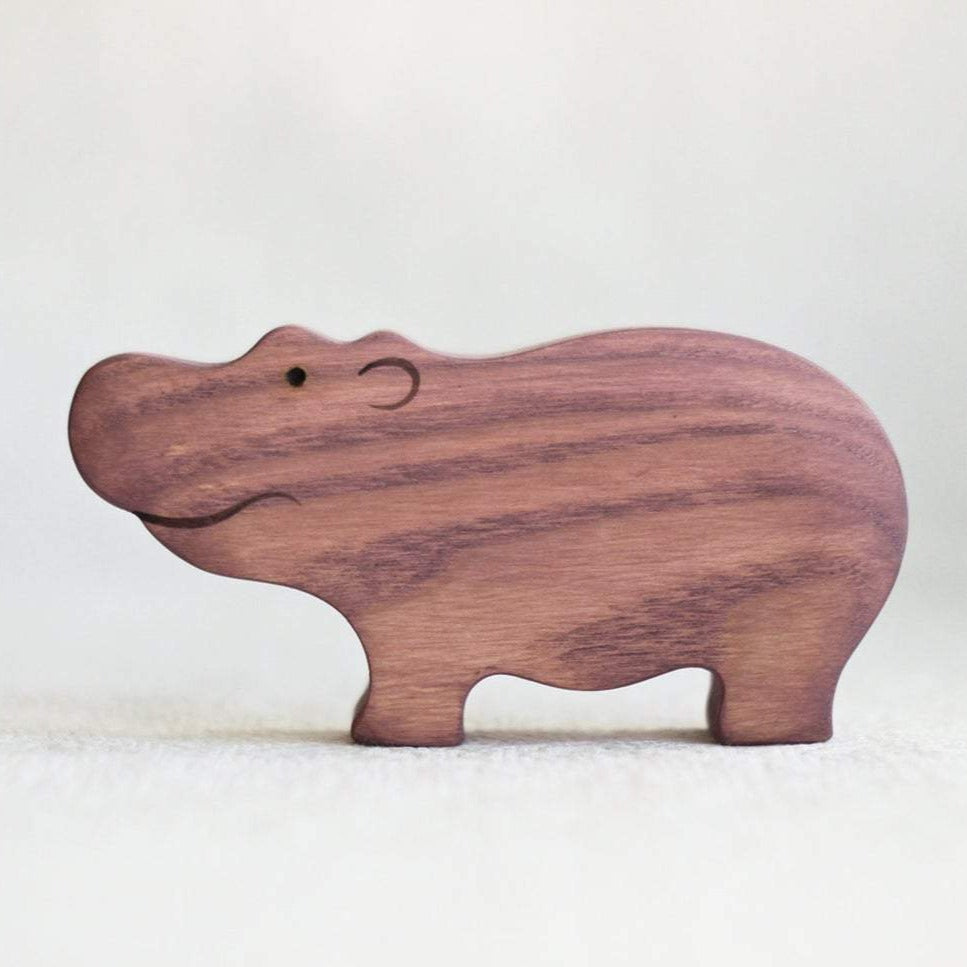 Wooden Hippopotamus - Mikheev Manufactory - Hilltop Toys