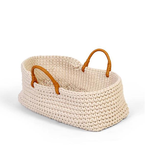Knitted Doll Basket & Bedding - Doll Carrier - Astrup - Hilltop Toys