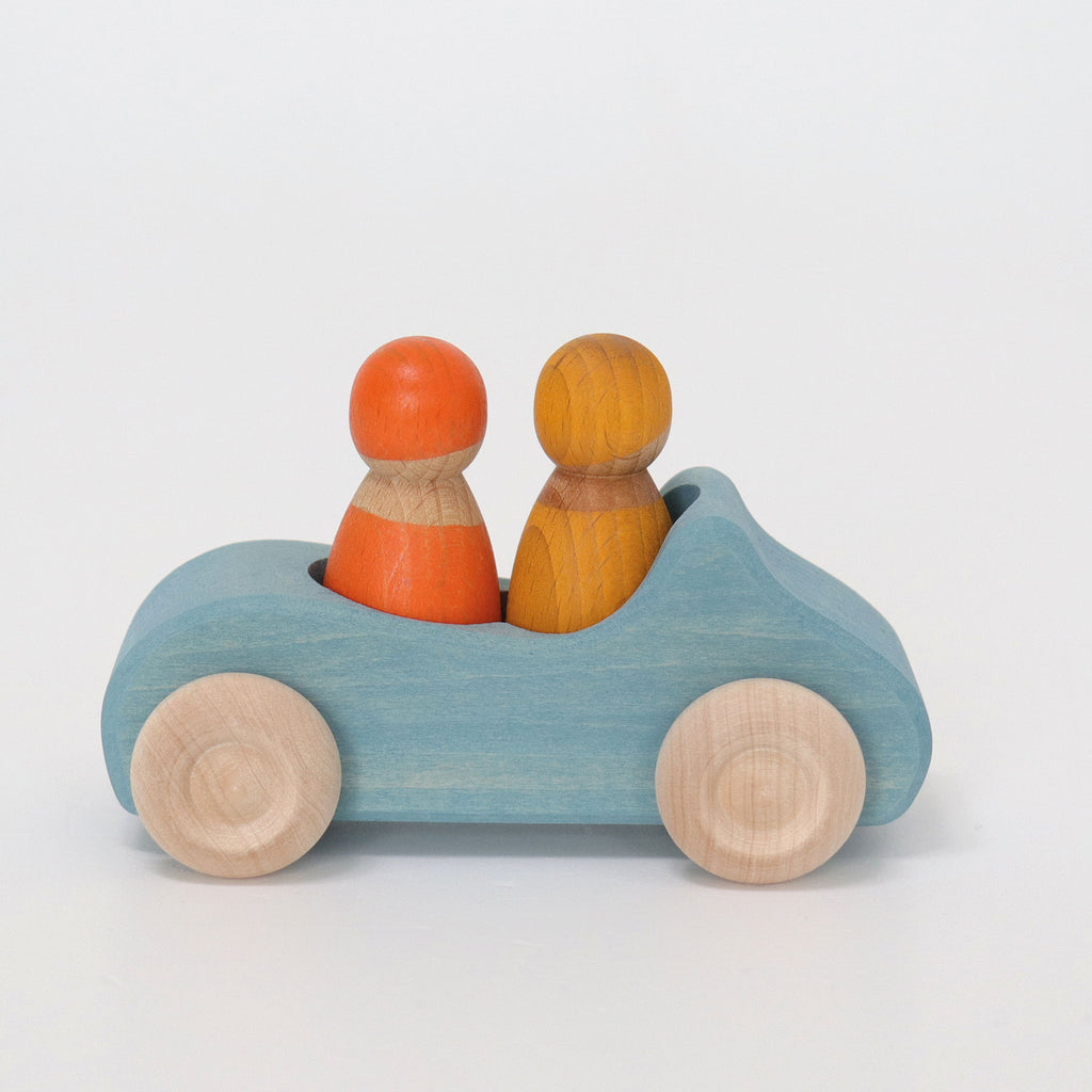 Large Blue Convertible - Grimm's Wooden Toys - Hilltop Toys