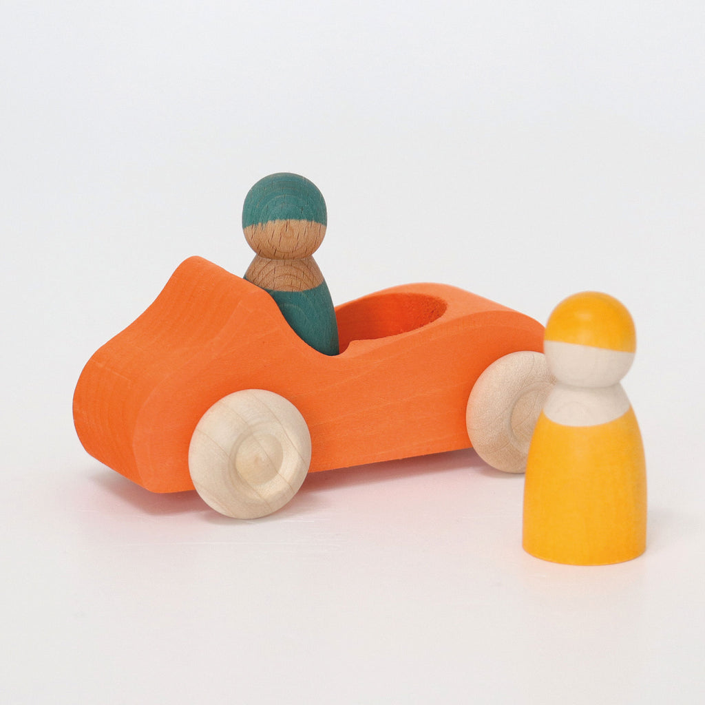 Large Orange Convertible - Grimm's Wooden Toys - Hilltop Toys