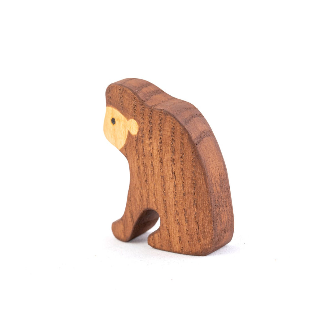 Wooden Monkey Sitting - Mikheev Manufactory - Hilltop Toys