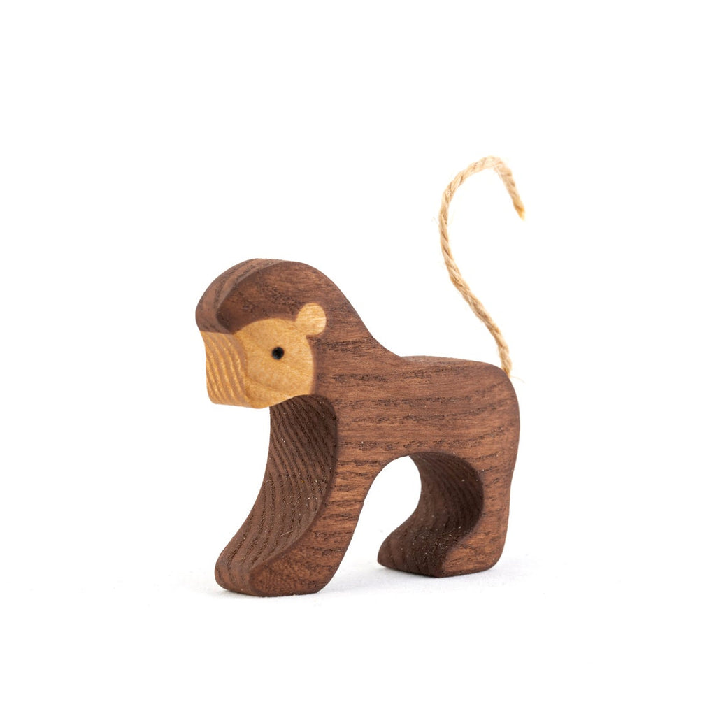 Wooden Monkey with Tail - Mikheev Manufactory - Hilltop Toys