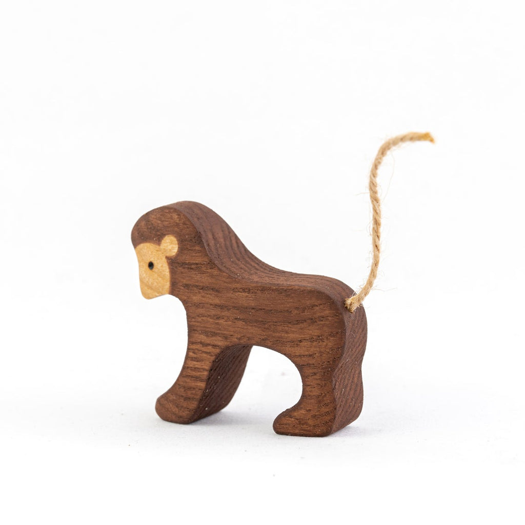 Wooden Monkey with Tail - Mikheev Manufactory - Hilltop Toys