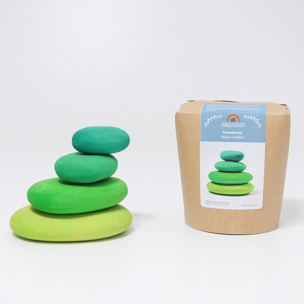 Grimm's Wooden Pebbles - Moss - Grimm's Wooden Toys - Hilltop Toys