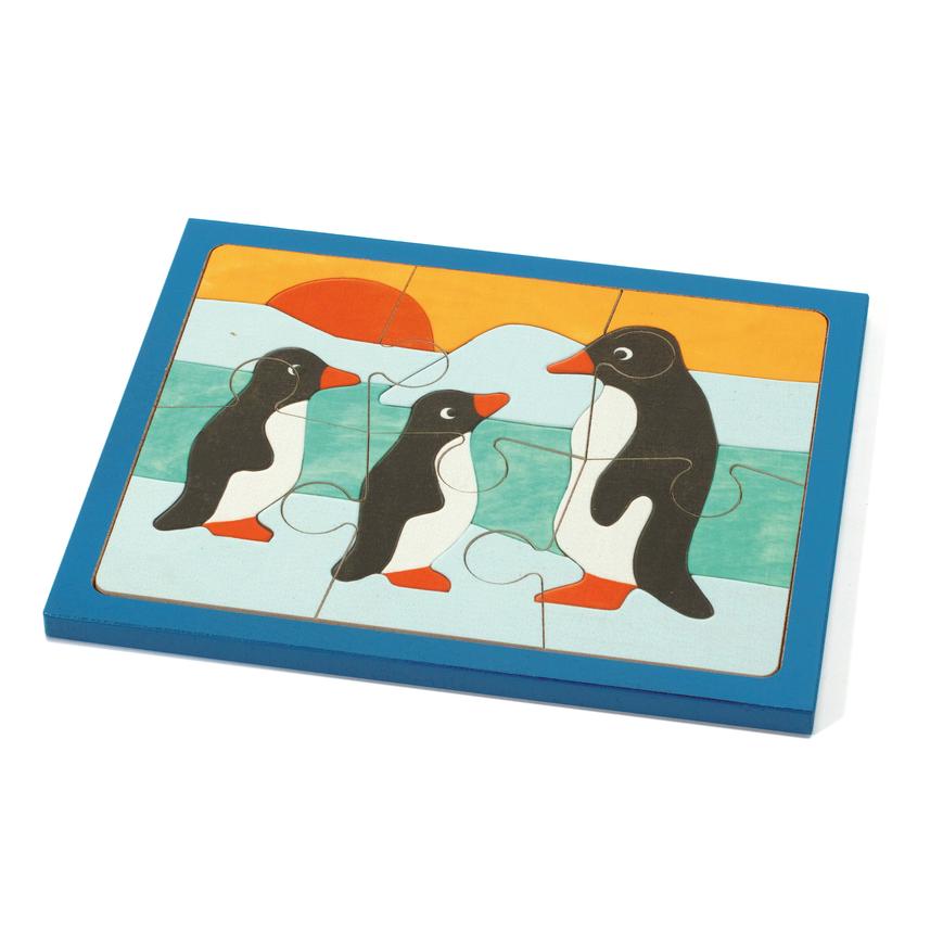 Wooden Puzzle - Penguin (6pc) - Weizenkorn - Hilltop Toys