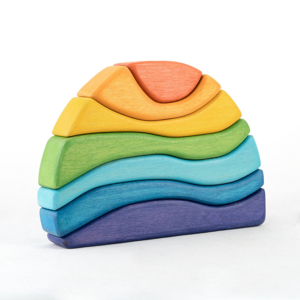 Wooden Rainbow Stone - Mikheev Manufactory - Hilltop Toys