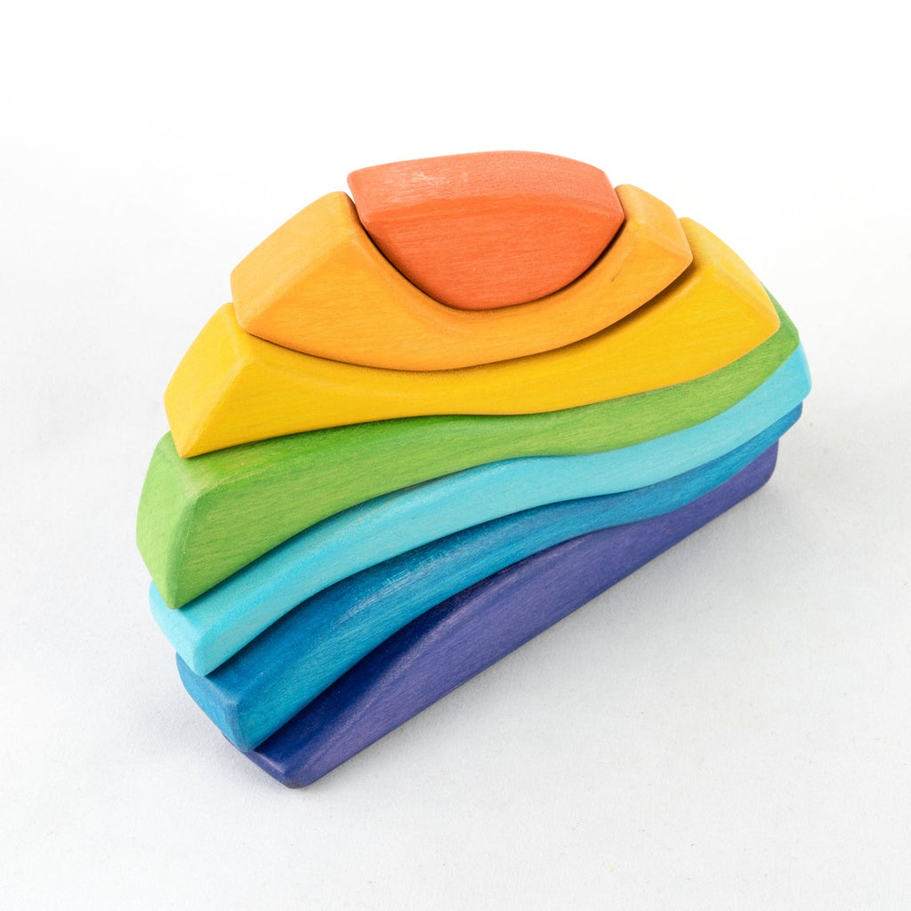 Wooden Rainbow Stone - Mikheev Manufactory - Hilltop Toys