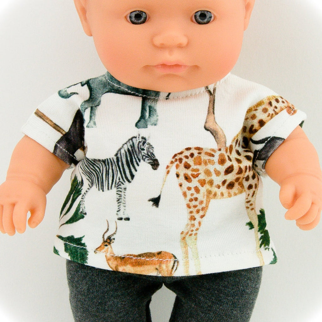 Safari Print Shirt & Pants - 21cm - Przytullale - Hilltop Toys