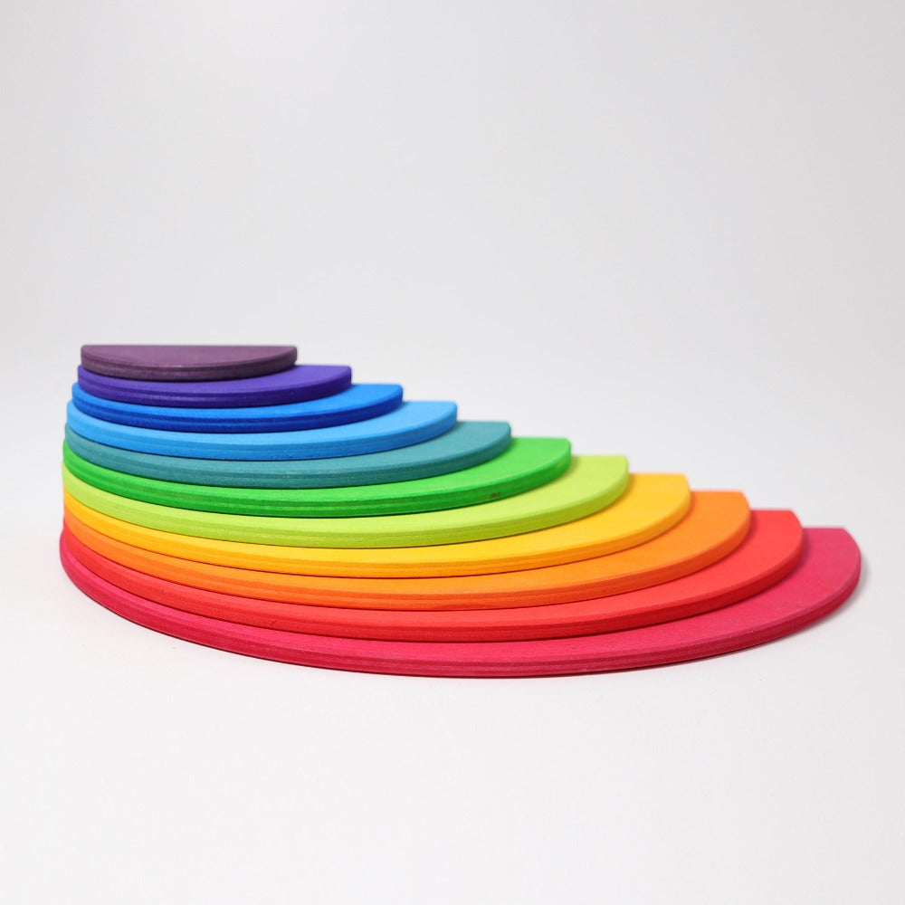 Grimm's Rainbow Semi-Circles - Grimm's Wooden Toys - Hilltop Toys