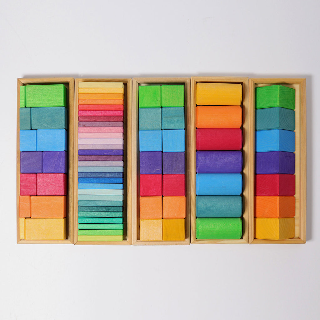 Grimm's Wooden Blocks - Shapes & Colours - Grimm's Wooden Toys - Hilltop Toys