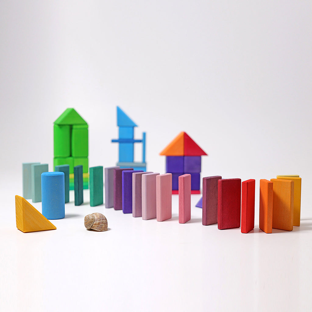 Grimm's Wooden Blocks - Shapes & Colours - Grimm's Wooden Toys - Hilltop Toys