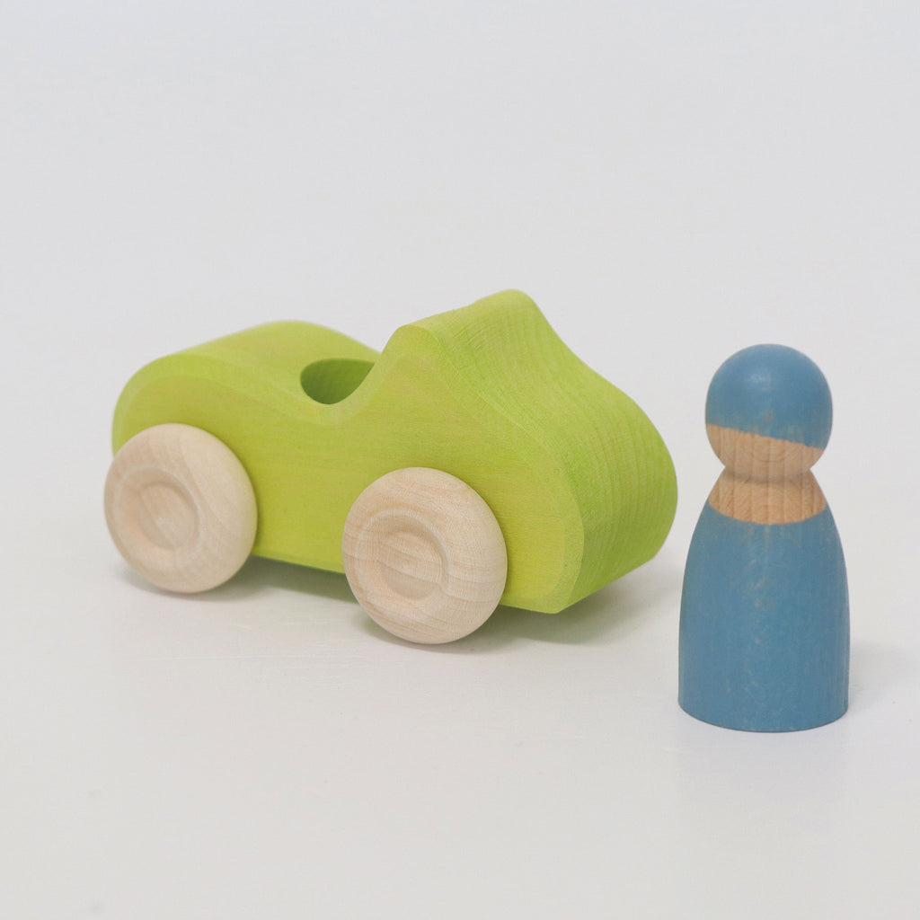 Small Green Convertible - Grimm's Wooden Toys - Hilltop Toys