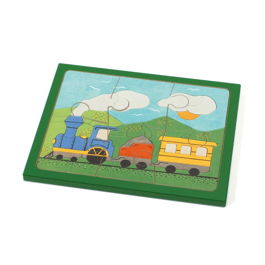 Wooden Puzzle - Train (6pc) - Weizenkorn - Hilltop Toys