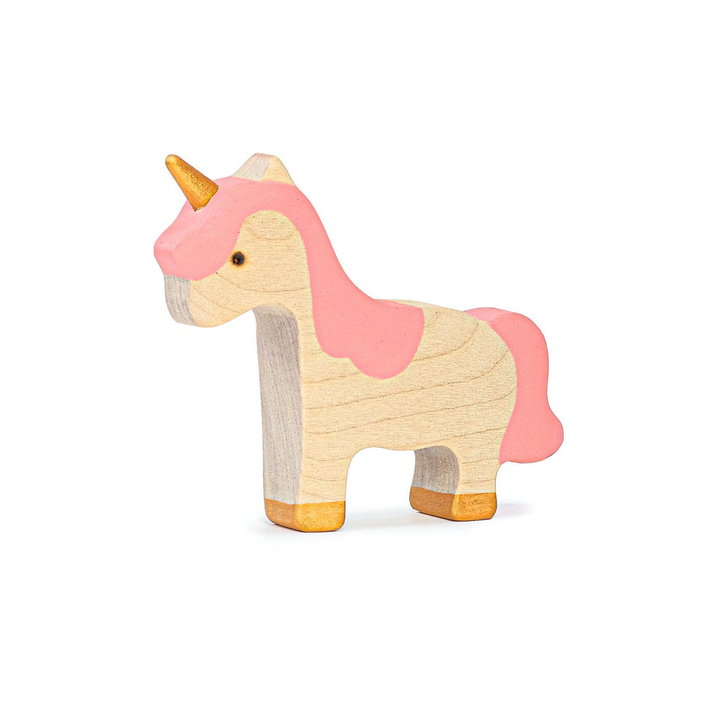 Wooden Baby Unicorn with Pink Mane - Mikheev Manufactory - Hilltop Toys
