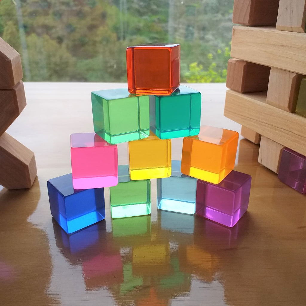 Bauspiel Lucite Cubes (10 pc) - Bauspiel - Hilltop Toys