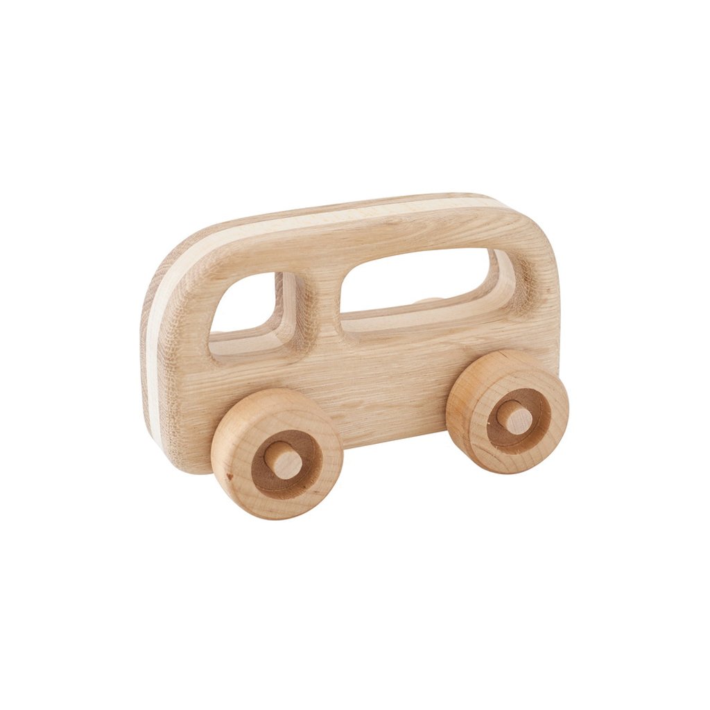 Wooden Push-along Bus - Fred - Kubi Dubi - Hilltop Toys