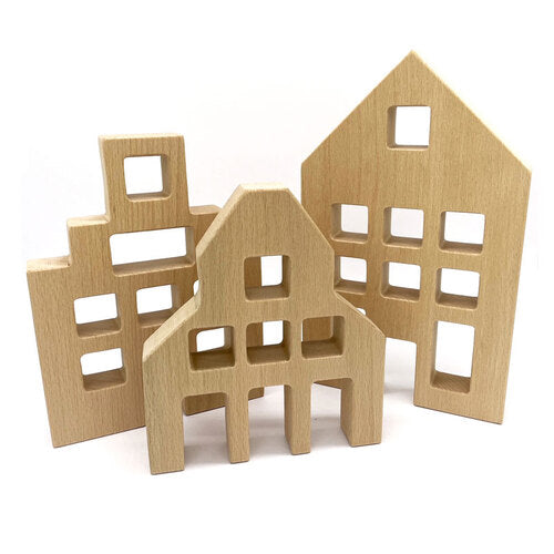 Dutch Houses (3pc) - Papoose - Hilltop Toys